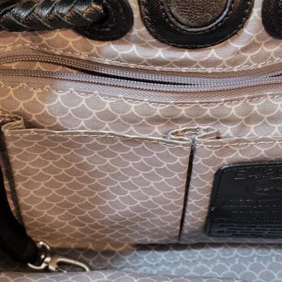 Brighton Floral Canvas Tote Bag • Braided Handles • Magnetic Closure - Picture 3 of 12